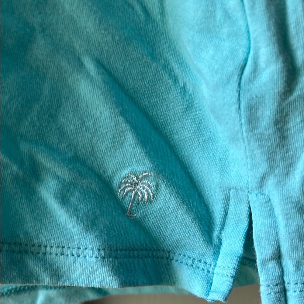 Lilly Pulitzer Seafoam Blue Fitted Tie Front Short Sleeve Tee - Picture 4 of 4
